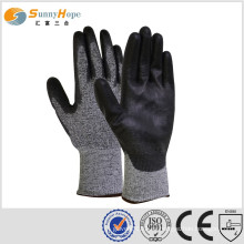 Guantes resistentes al corte guantes revestidos con PU guantes resistentes al corte